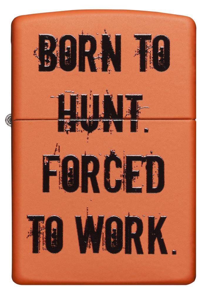 Zippo Born to Hunt Orange Matte Pocket Lighter Zippo